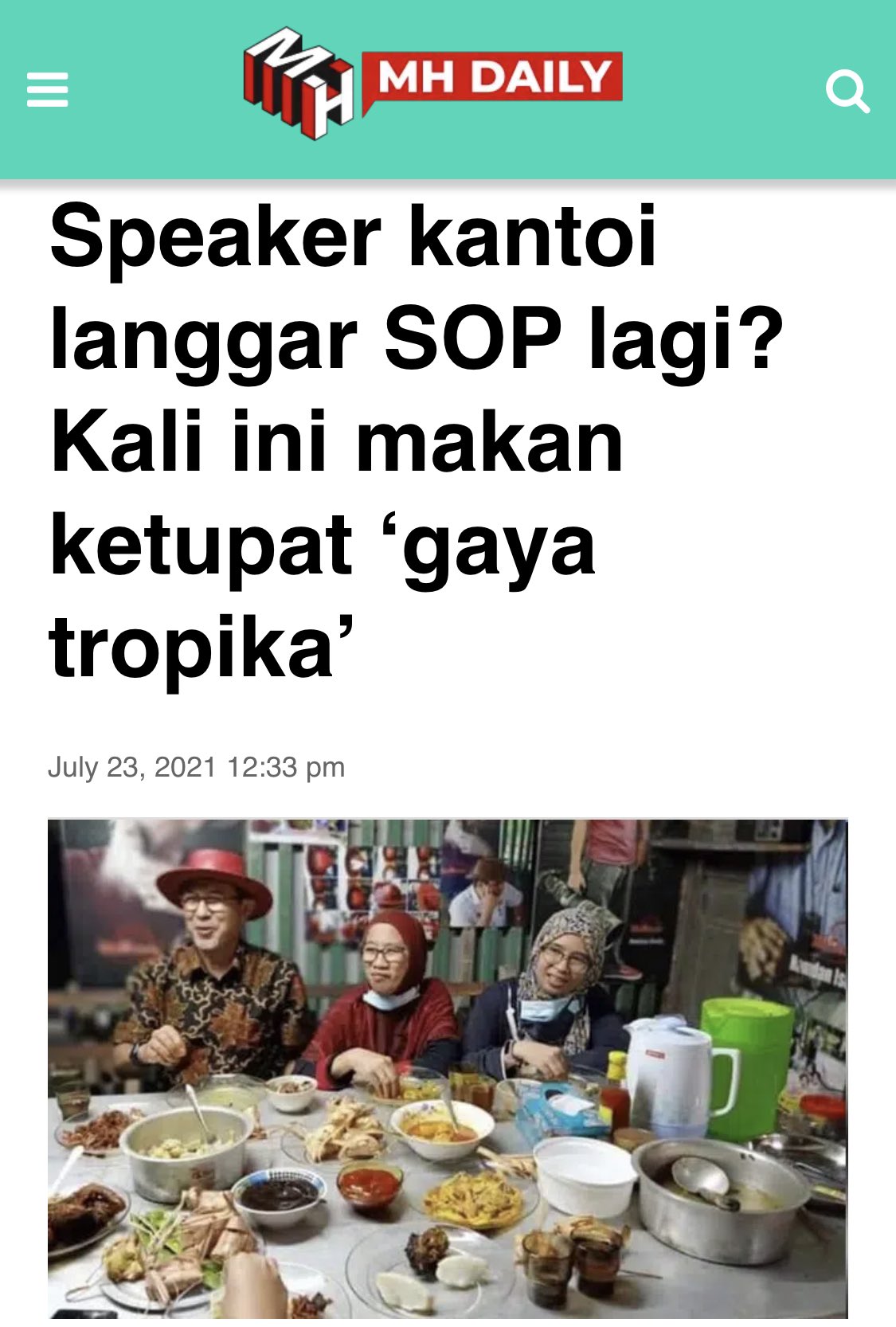 Timbalan speaker makan durian