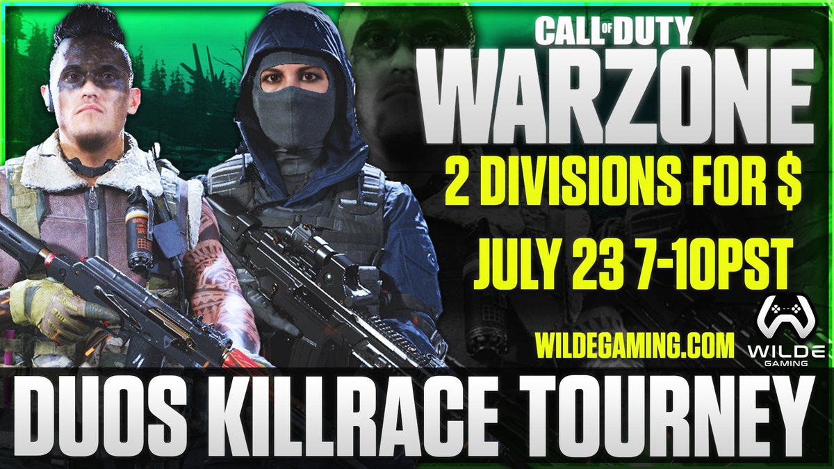 GamingWilde's tweet photo. DUO  TOURNAMENT!

3 team or more divisions $30 or more
https://t.co/3MpHtiWaVC for only $5 a player!
Discord  https://t.co/CCIn6mzQjE 

WARZONE DUOS
July 23rd, 2021
7-10 PM PST PACIFIC
DUOS PUBLIC LOBBY Killrace
Team KD Brackets:
LOW: 2.0 KD Max
MID: 3.3 KD Max
HIGH: 4.5 KD Max https://t.co/HoV9LxC0Bo