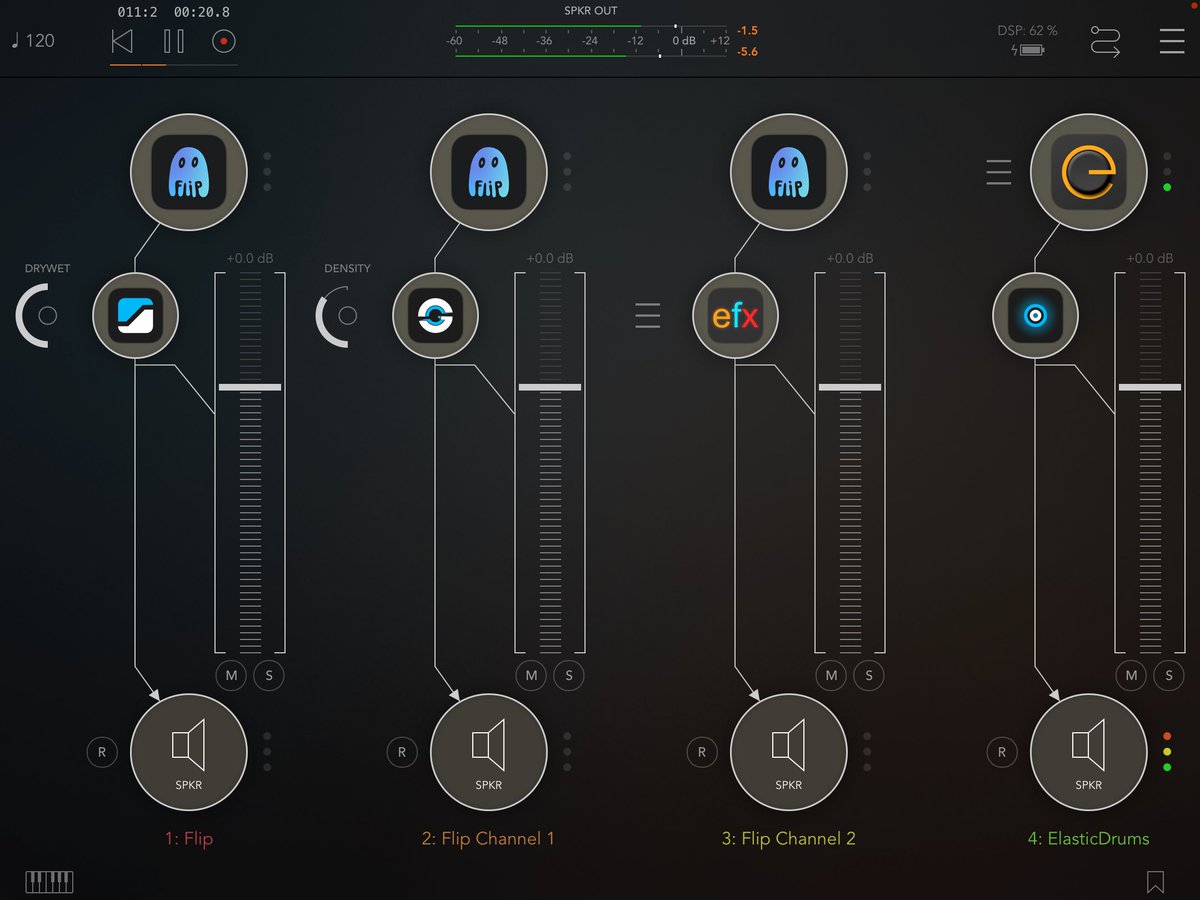 elasticdrums's tweet photo. Flip update 1.1.2 is out! 🥳

Play @flipsampler in your preferred Inter-App Audio host app (AUM, @AudiobusApp, Garageband, ..), output the 9 channels individually and combine them with awesome effects, like the ones of our friends from Bleass @BLEASSapps @j_liljedahl @studiomux https://t.co/MhK2JCxrK2