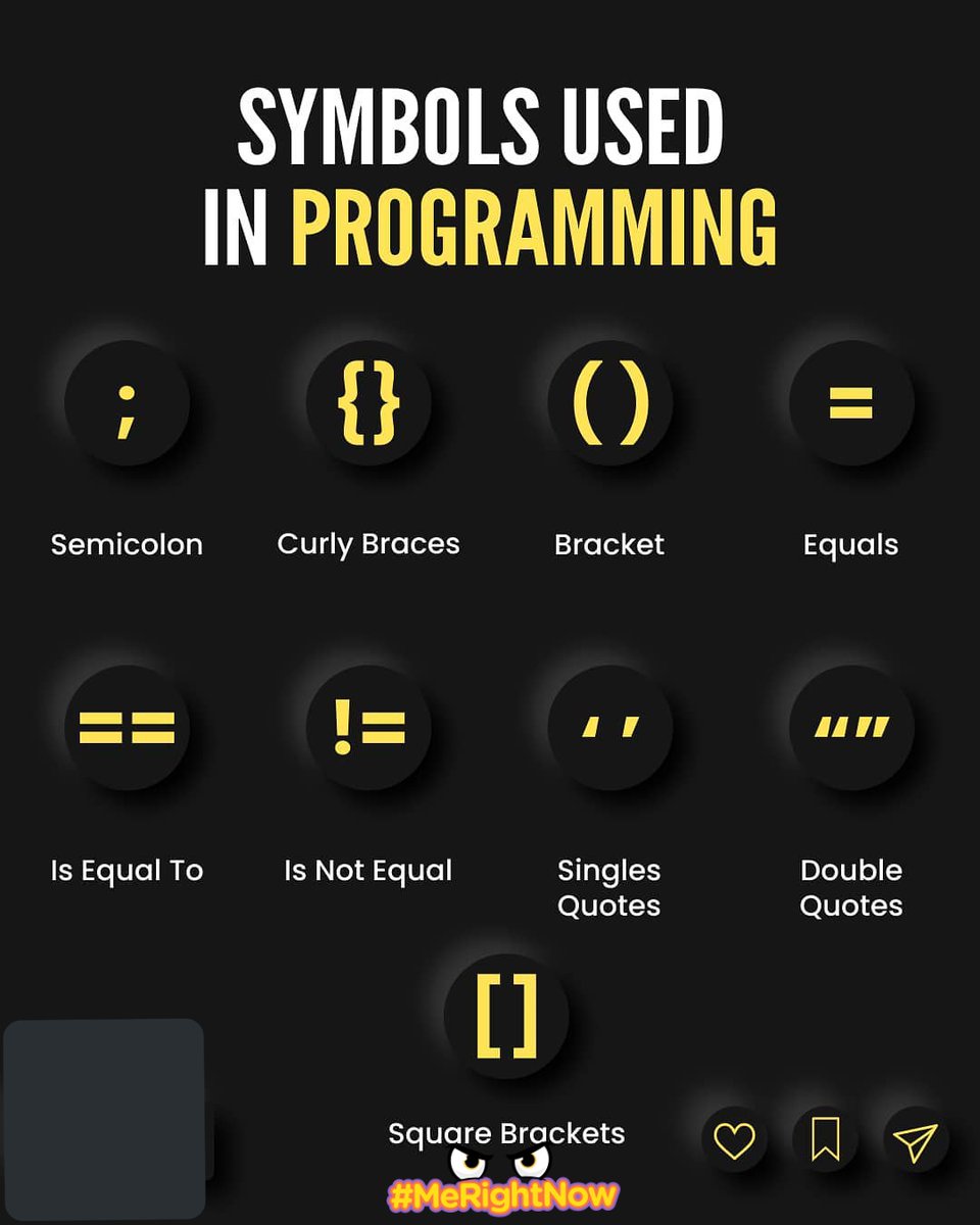 HSekhar06's tweet photo. Symbol used in programming.👇

Follow me

Retweet

#Python #javascript #Coding #Java #DataScience #Linux #MachineLearning #cloud #100DaysOfCode #Google #AI #cybersecurity #hacking #programming #Trending #trend #TrendingNow #Data #internet #TwitterBot #devloper #DEVCommunity #code https://t.co/tNSA8KmQjA