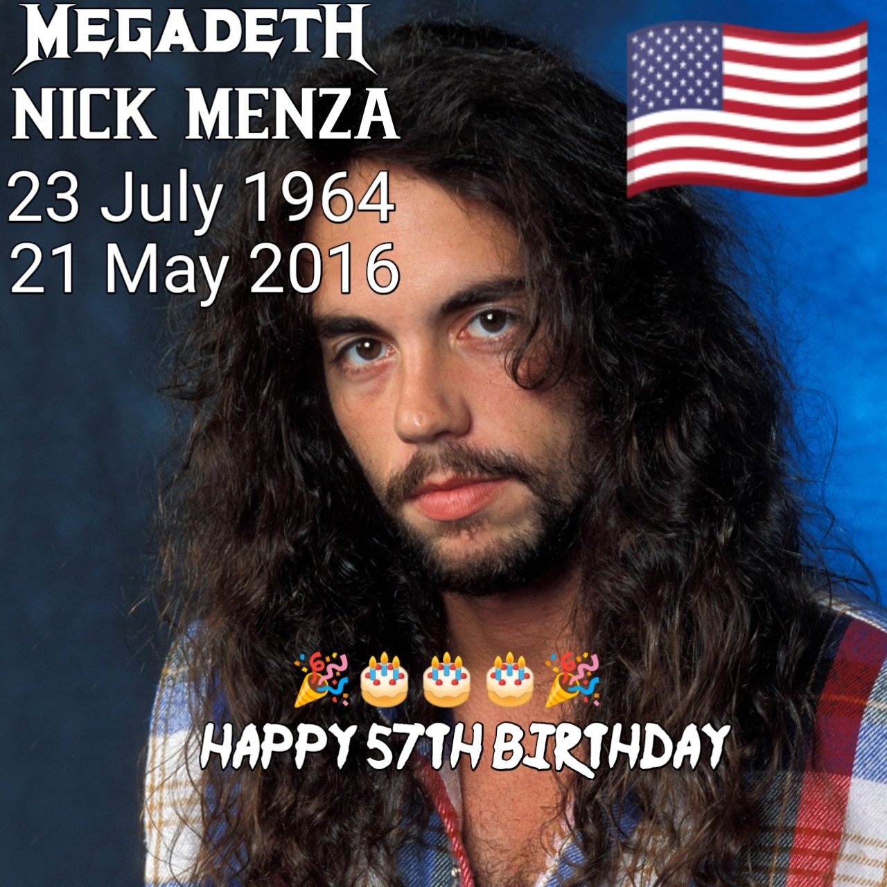   Happy Birthday Legendary Drummer Megadeth,Nick Menza     