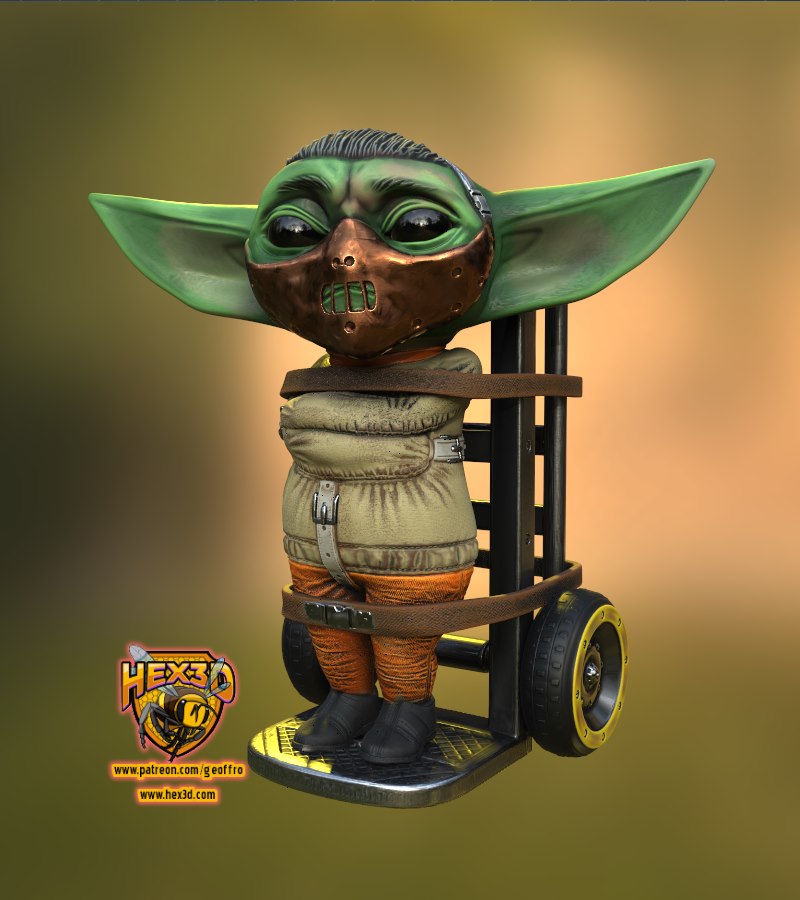 MySyModels's tweet image. Grogu "The Cannibal" Lecter mysymodels.com/products/hanni…