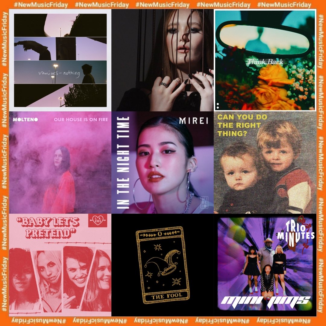 #NewMusicFriday ▪️vanIves - nothing ▪️NEAV - silence song ▪️Nolie - think back ▪️MOLTENO - our house is on fire ▪️MIREI - in the night time ▪️VELVET SHAKES - can you do the right thing? ▪️L.A. Exes - baby let's pretend ▪️not.fay - the fool ▪️Trio Minutes - mini jims