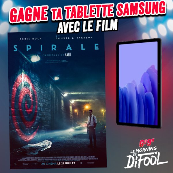 SkyrockFM's tweet photo. 🔹️ #MorningSkyrockEte avec @VINCENTSKYROCK 🎁

⚠️ C'est le dernier jour pour gagner ta #TabletteSamsung avec le #FilmSkyrock #Spirale l'héritage de #SAW avec @chrisrock &amp; @SamuelLJackson qui est l'affiche depuis Mercredi..!🌀
Bonne chance 🤞
🎧 https://t.co/80SMmalfU0 https://t.co/tLcCpjdEKW
