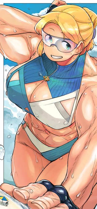 #海の日なので水着貼る 海の日移動したから忘れてたじゃない 