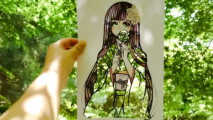 #私の絵柄は可愛い・格好いい・綺麗・独創的どれですか 

こっそり。。 