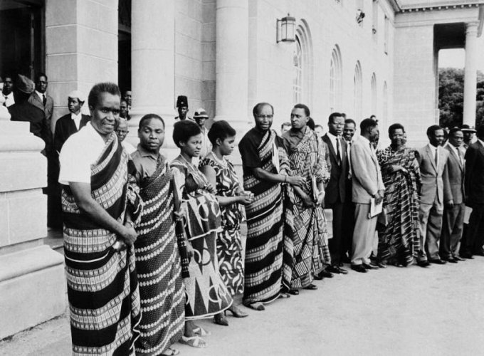 1964 - Northern Rhodesia Prime Minister Kenneth Kaunda and members of his government in Lusaka