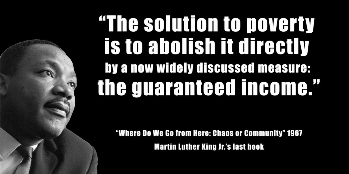 As beloved as MLK Jr is today - please remember he was assassinated for “radical” ideas like ending poverty - we proudly stand with his ideals #blackamericarefund <a href="/BreatheRev/">#breathewithme Revolution</a> <a href="/Blazey100/">Leigh Blake</a> <a href="/Prophet5050/">PROPHET</a> <a href="/manthonyhunter/">DrBlackness</a> @paulzeitz <a href="/annhaggart/">Ann Haggart ☮️</a>
