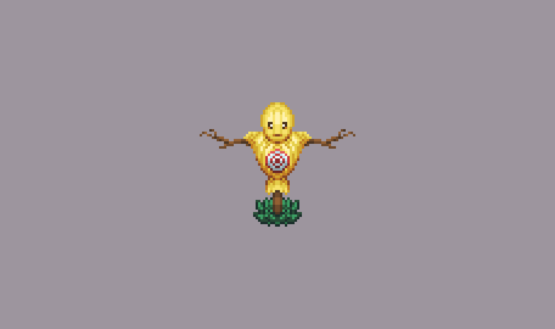 SazdxHikari's tweet photo. For today, I made a simple #TrainingDummy :3! #PixelArt #γγγη΅΅ #pixel_dailies @Pixel_Dailies @PyxelEdit https://t.co/0StWEFfHBi