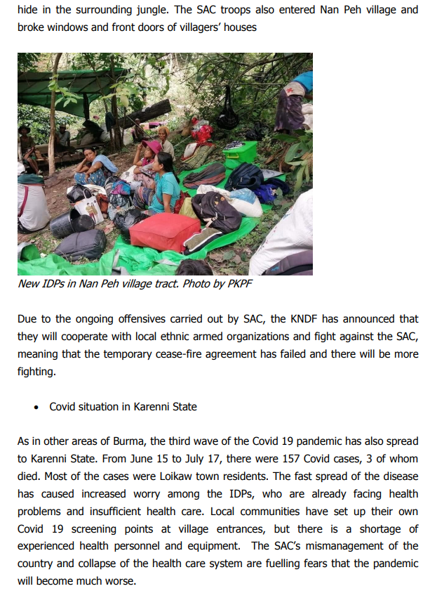 myradah's tweet photo. The #UN &amp; int'l aid agencies must work together to create a strategy to address SAC, KPDF, &amp; civil society to provide #humanrights protection, better monitoring, provide necessary assistance, &amp; engage in joint advocacy efforts on behalf of the #IDPs. Read #Karenni updates below. https://t.co/v4qowGXsNO
