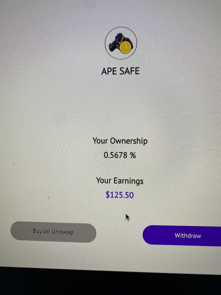 DaydreamJohnny8's tweet photo. Aped into #APESAFE! Crazy low MC. Good time to get in. You collect USDT just by holding. Look ๐ ๐๐๐
https://t.co/nE0fN0Bcg6 https://t.co/SpyVpCuZ3k