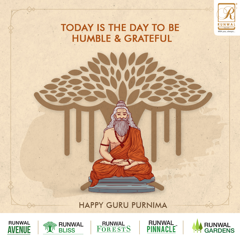 RunwalOfficial's tweet photo. Extending warm wishes to all the Gurus for enlightening and enriching our lives with the virtue of wisdom. Runwal Group wishes you all a Happy Guru Purnima.
#GuruPurnima #Guru #Wishes #Positivity #strength #blessigns #teachings #RunwalGroup #RealEstate #Mumbai https://t.co/lFrHeQCoR2