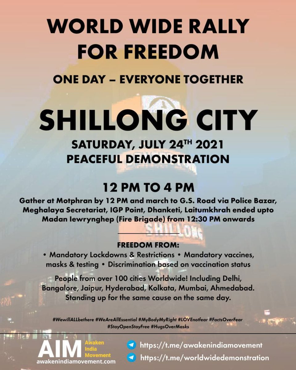 awakenindiamvmt's tweet photo. ๐ซ One Day To Go - India Rises Together ๐ซ
Tomorrow, Saturday, July 24th, people from all over the world are standing side by side for freedom and human rights. Let us know in the comments below if youโre going to be there and which city are you attending in. https://t.co/4rPZrWvwXO