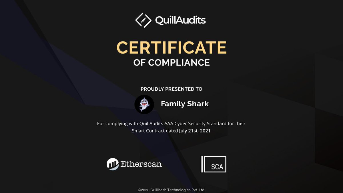 SafeFamilyshark's tweet photo. @SafeFamilyshark is pleased to announce that we have an audit report 

Please see the report details in the link below: 
https://t.co/dz40PhA1gb

Buy $FSS  token before it's too late

We are selling ILO. Buy $FSS through the following link
https://t.co/aCNisTRvXr https://t.co/bCA91yjLCj