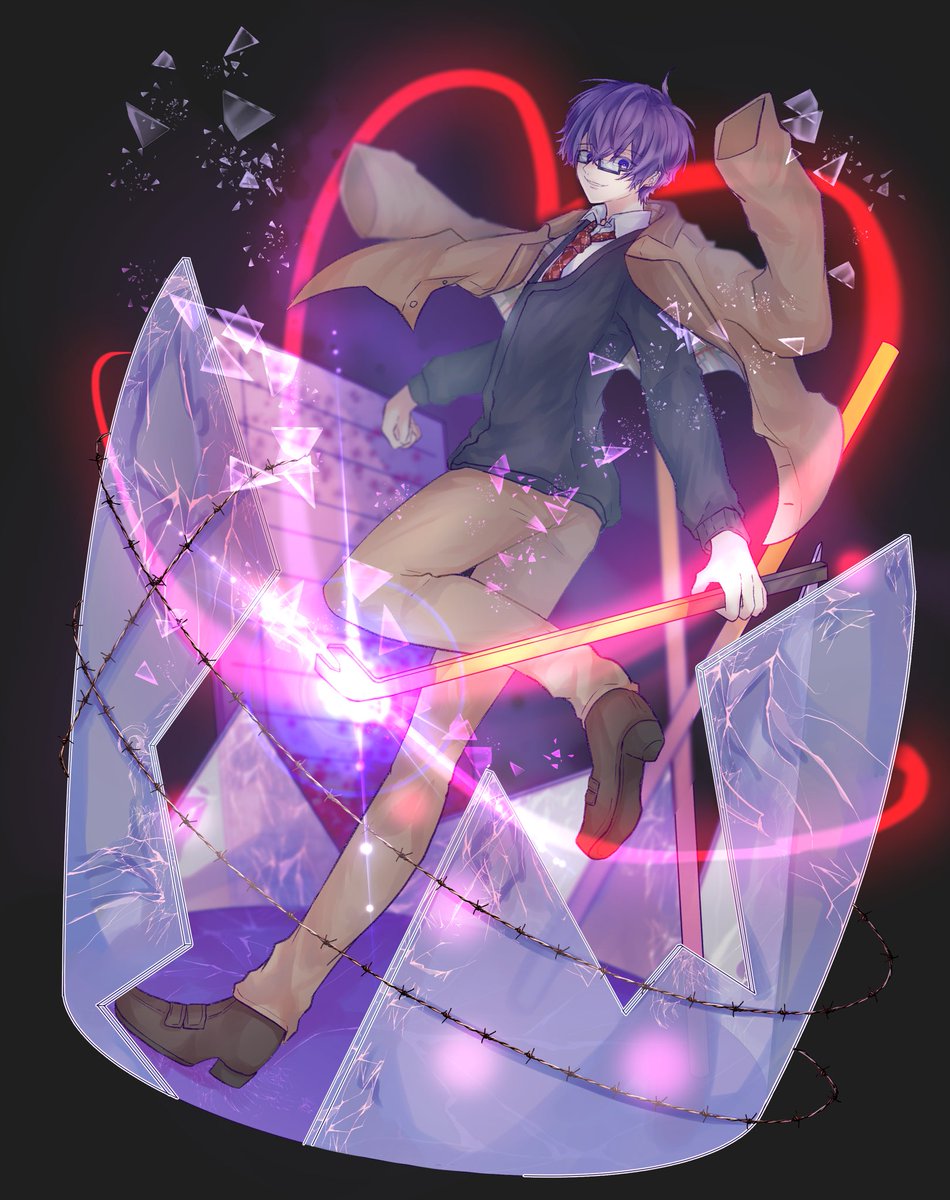 ソシャゲ立ち絵風シリーズ シザーナイフ 藍鍋のイラスト