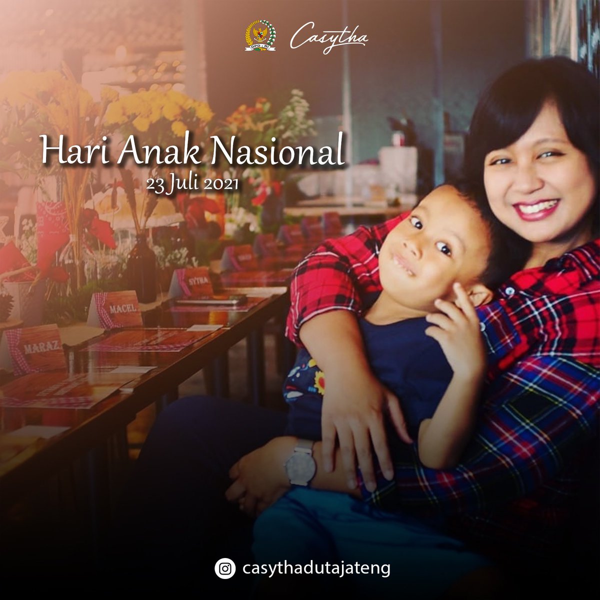 Anak merupakan titipan yang harus disayangi, dididik dan dirawat (asih, asah dan asuh) agar tumbuh kembang menjadi generasi yg cerdas, kreatif, inovatif dan mandiri.

Selamat Hari Anak Nasional 2021
Anak terlindungi, Indonesia Maju

#HariAnakNasional2021 #HariAnakNasional #Jateng
