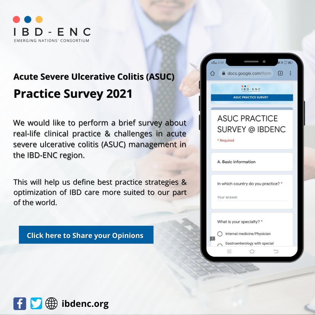 ibd_enc's tweet photo. Acute Severe Ulcerative Colitis (ASUC) Practics Survey 2021. Click the below link to share your Opinions 
https://t.co/y7RKMWoaFJ

#AcuteSevereUC #UlcerativeColitis #PracticsSurvey #IBD #IbdManagement https://t.co/YjtDtwiGfN