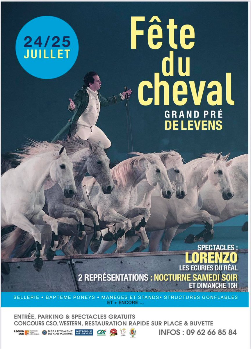 Ne manquez pas la nouvelle édition de La Fête du Cheval à @VilleLevens !

📅 24 et 25 juillet 2021 

#CotedAzurFrance #Levenstourisme #ExploreNiceCotedAzur #famille #ideesortie #baladesympa #moyenpaysnicois @LevensTourisme