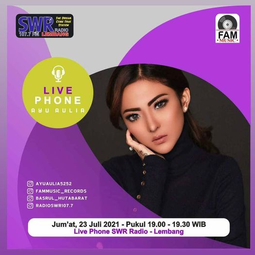 SwaramudaBDG's tweet photo. #Today #Phoner Bareng #AyuAulia Jam 19.00 Wib Di  
@SwaramudaBDG 

So Stay Tune.. 

Cc: @fyanahmad @jalankarmel114 https://t.co/Xxd7uN3Mdb