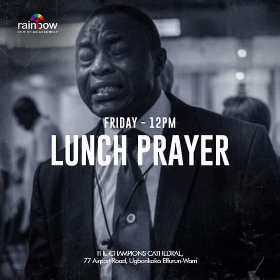 rcanigeria's tweet photo. Friday Lunch Prayer invokes the dunamis in you to fight and gain advantage over the enemy.
Join us today by 12pm. There’s going to be a Shift.
#RCAInvitesYou #Friday #LunchPrayer #UnderstandingTheTimes https://t.co/sgUW6JUuzr