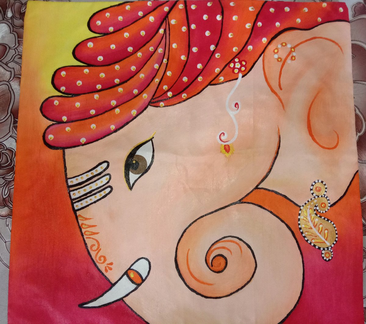 #handmade #paintings #ganpatiji #SPIRITUAL #traditionalmistress #bright