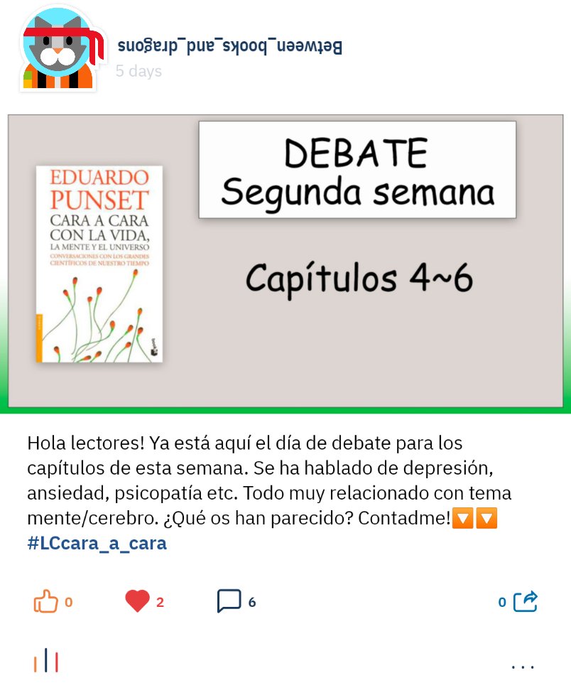 launchyoo's tweet photo. Ya hace días que en #Launchyoo leemos juntos un libro. Cada semana comentamos qué nos han parecido los capitíulos prefijados. Te apuntas?
#LC_Cara_a_cara #lectura https://t.co/BkXLiuGjOh