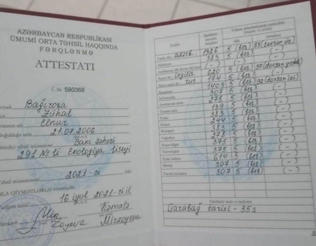 Gözəl qızım, uğurların bol olsun!