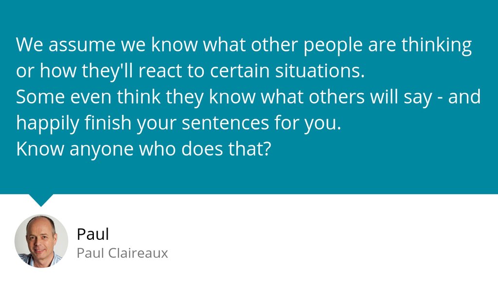 PaulClaireaux's tweet image. Can we stop making assumptions?
Read the full article: On assumptions; the mother of all F*CK UPs
▸ lttr.ai/jf9x
#ComplexProblems #DangerousAssumptions