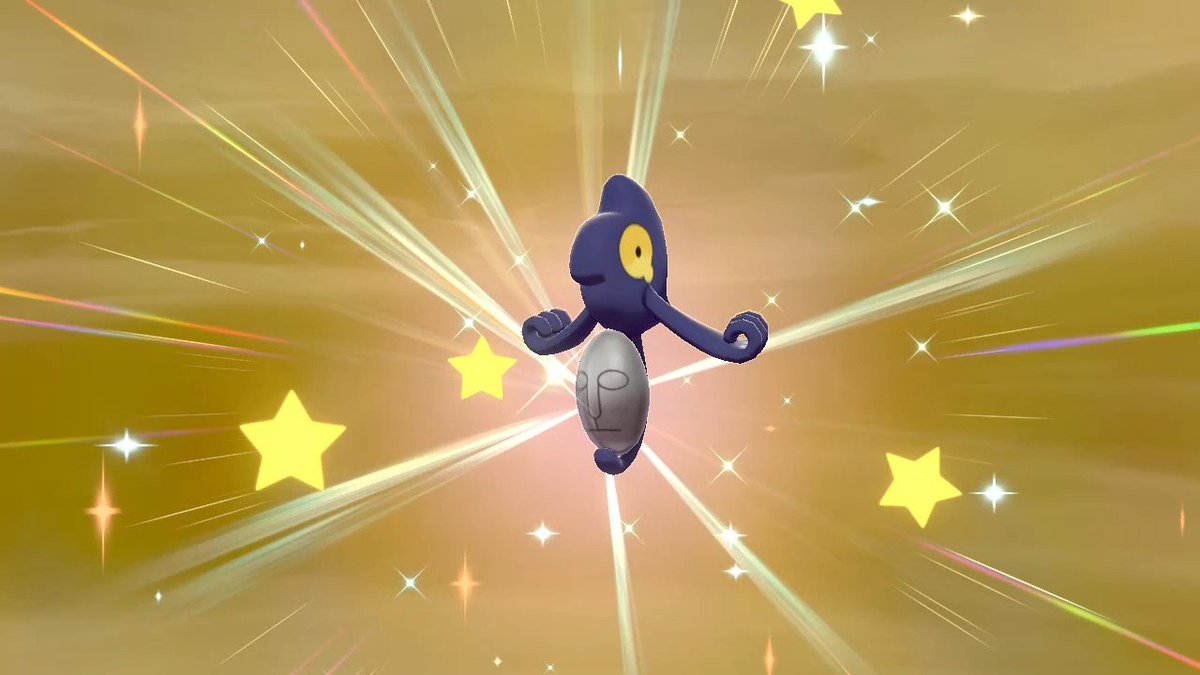 みずいろ V Twitter デスマスの色違い これでガラルのすがたとどっちも揃った この仮面を前に出す動き可愛い ポケモン剣盾