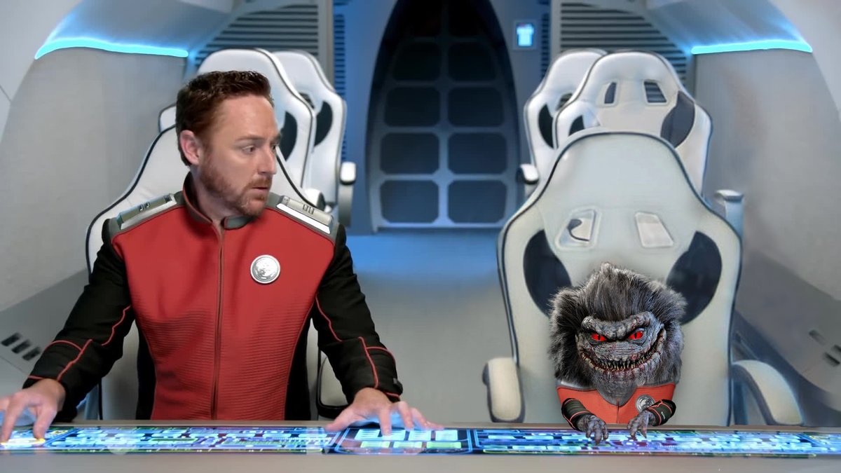 Doctor_Omega's tweet photo. @TheOrville - Season 4, episode 5 - Lt. Malloy becomes suspicious of the ship's new navigator after he begins making romantic moves on Gordon's mother.

@ScottGrimes @Toni_sweetheart @TomCostantino 
#TheOrville #Crites #KillCrites https://t.co/aNvuJI2dDG