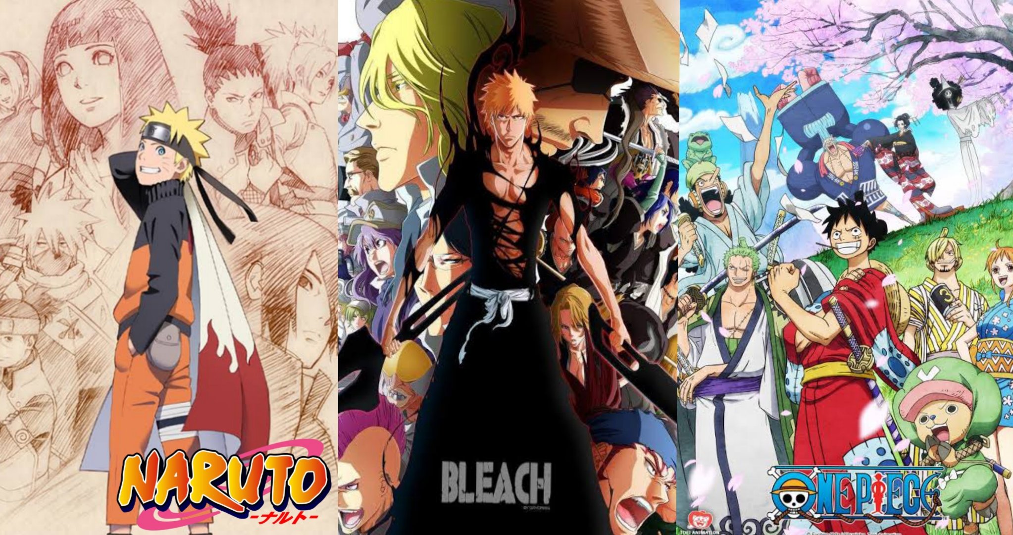 DRAGON BALL VS ONE PIECE VS NARUTO 