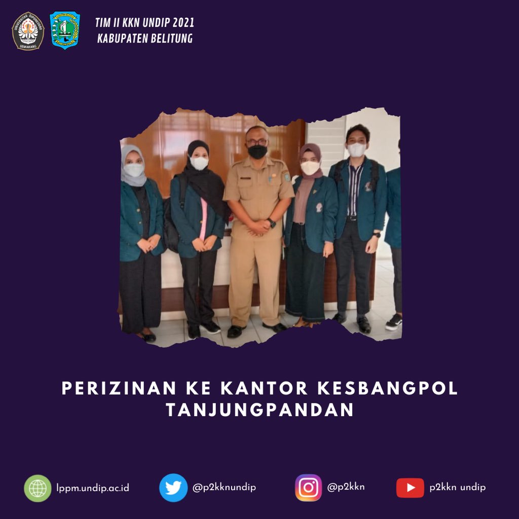 meylizans's tweet photo. WEEKLY REPORT 
KKN minggu 1 
halooo..aku mau sharing nih kegiatan KKN diminggu pertama
- mengurus perizinan ke kantor Bupati Belitung
-mengurus perizinan ke Kesbangpol
-mengurus perizinan ke Kantor Desa Dukong
- mengikuti upacara Penerjunan Mahasiswa KKN Undip
#kknundip #p2kkn https://t.co/X1aGymxuEn