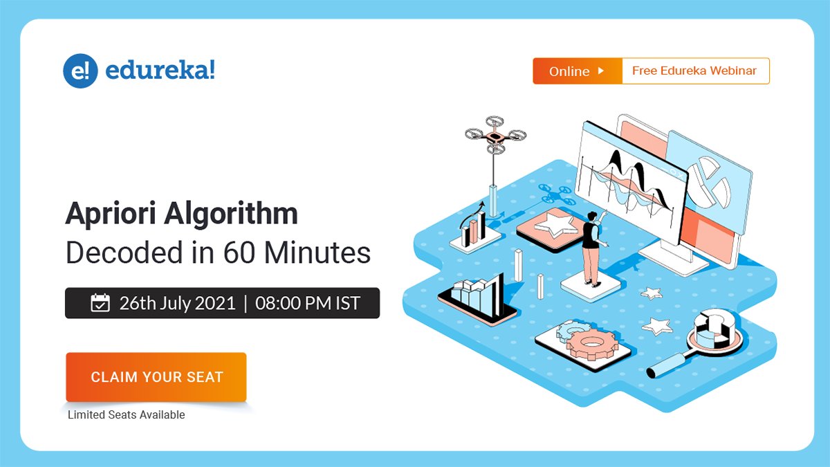 edurekaIN's tweet photo. We invite you to a Free Certified #DeepLearning Webinar on “Apriori Algorithm Decoded in 60 Minutes”

To claim your free spot, Register Now! https://t.co/QuHABgIHo3
.
.
.
.
#Technology #Edureka #Onlineclasses #Edtech #Deeplearningengineer #Analytics #Data #Ecommerce #Knowledge https://t.co/44yYD5DBNy