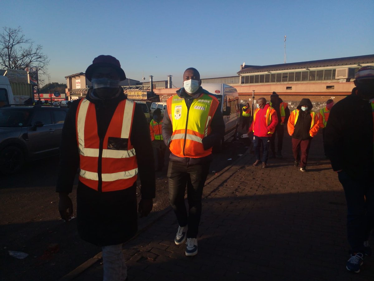 GautengY's tweet photo. Day 3 14 July 2021 we continued with our patrol started from Golden Walk, Germiston taxi rank and the whole Town of Germiston with taxi associations GGTA, KAPTA and GPYCPD Chairperson Ntuthuzelo Tsiki Mpambani @GautengBoard @SAPoliceService @GP_CommSafety @FaithMazibukoSA https://t.co/R5EcggskjU