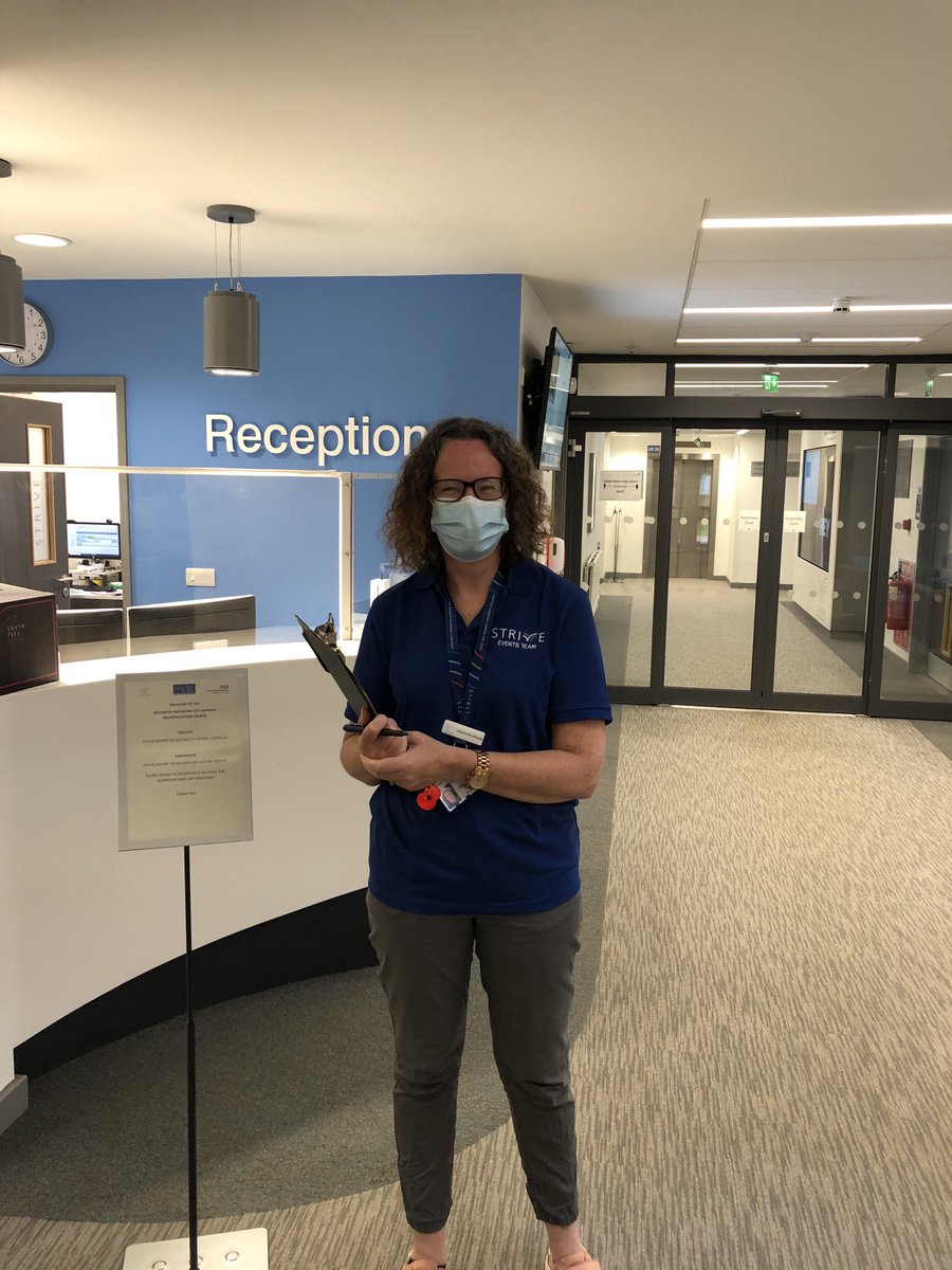 Our amazing course coordinator Johanna waiting to welcome candidates on today’s APLS recertification course ⁦<a href="/STRIVEEvents/">STRIVE Events</a>⁩ ⁦<a href="/SouthTees/">South Tees Hospitals</a>⁩