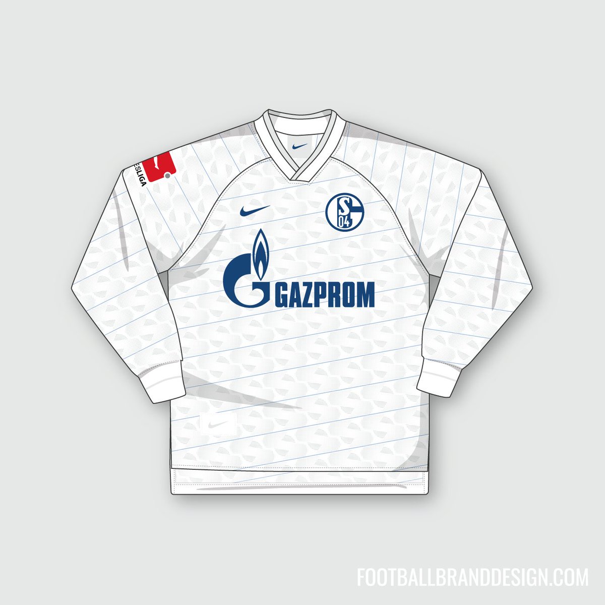 SvanteIvar's tweet image. Had to try out a few new pattern ideas 🙂 Concept kits for @s04_en. Home, Away, CL &amp;amp; GK versions 🔵⚪️ #kitdesign #sparkdesignacademy