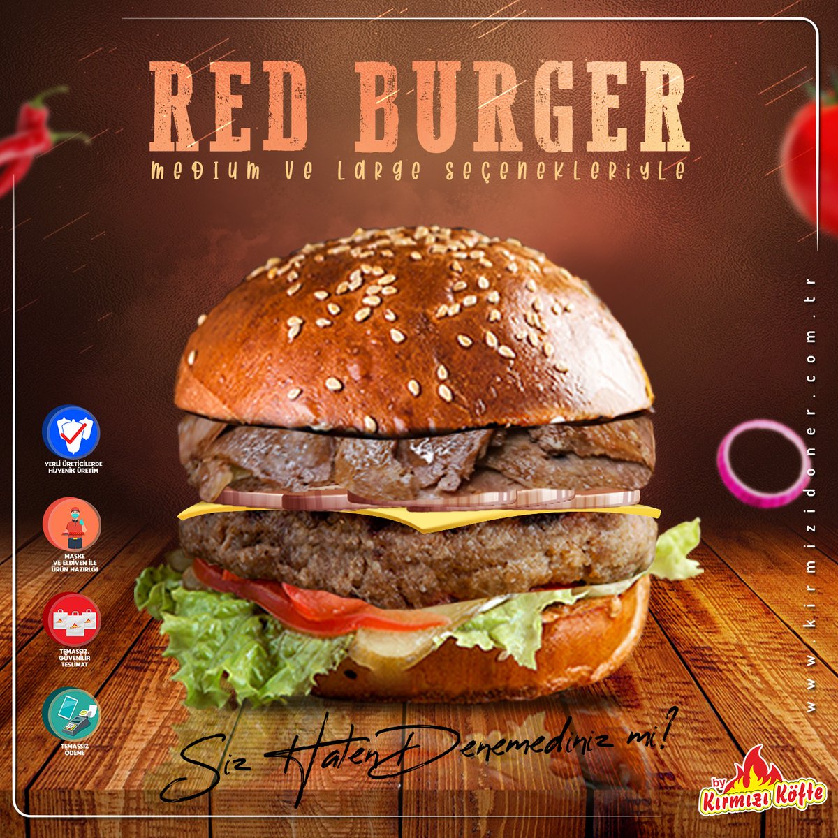 🔥 Lezzetiyle Efsane Red Burger 🔥 #yeniurun