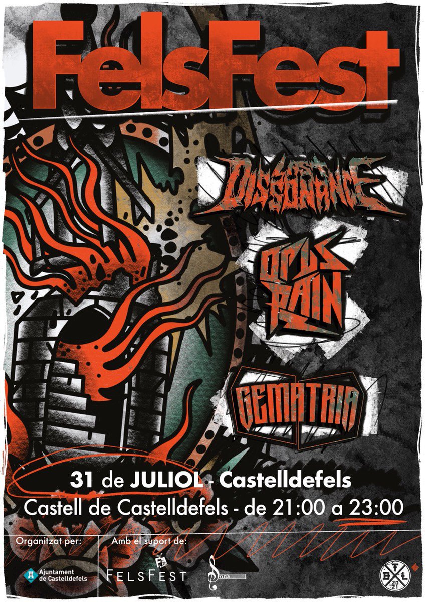 Un pequeño cambio de horario por las últimas restricciones.
⚠️ La velada empezará a las 21:09 y acabará a las 23:00 ⚠️
El plan sigue siendo el mismo; quemar el castillo de Castelldefels 🔥🔥🔥🔥
Por medidas covid habrá control de aforo en la entrada a la plaza del castillo