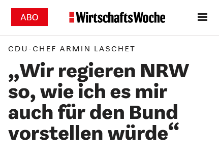  #Laschet sagt: "Wir regieren  #NRW so, wie ich es mir auch für den Bund vorstellen würde." Das ist ernst zu nehmen, und er meint es auch genau so. Ein Blick nach NRW ist deswegen hilfreich, um zu sehen, was Laschet auch als Kanzler vorhat.3/