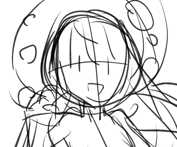 アタリから下書きまでの差
#ibispaint 
