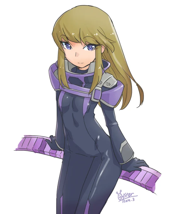 マジェスティックプリンス、スパロボ30参戦嬉しい!前に描いたケイさんです。ほとんど戦闘力のないパープル2はどんな扱いになるんだろうね。 