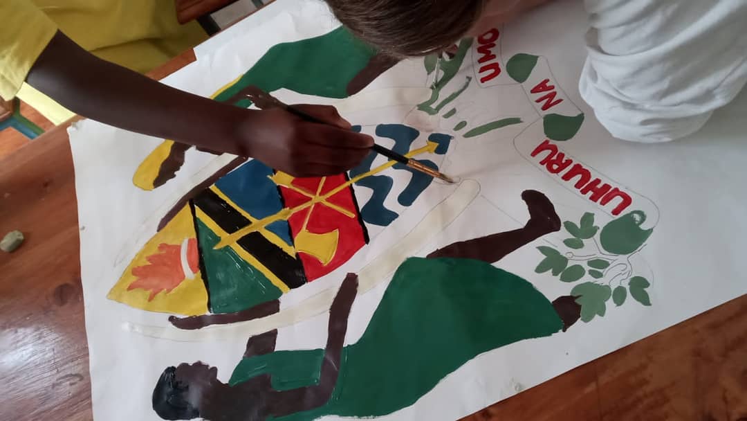 scistz's tweet photo. Students from year 8 made this beautiful artwork of the coat of arms of Tanzania during the crafternoon electives. We are very lucky to have such talent in our school.
#electivesubjects #craftersgonnacraft #crafternoon #lifeatstconstantine #talentedstudents #artwork #art https://t.co/vUqrlFFmcv