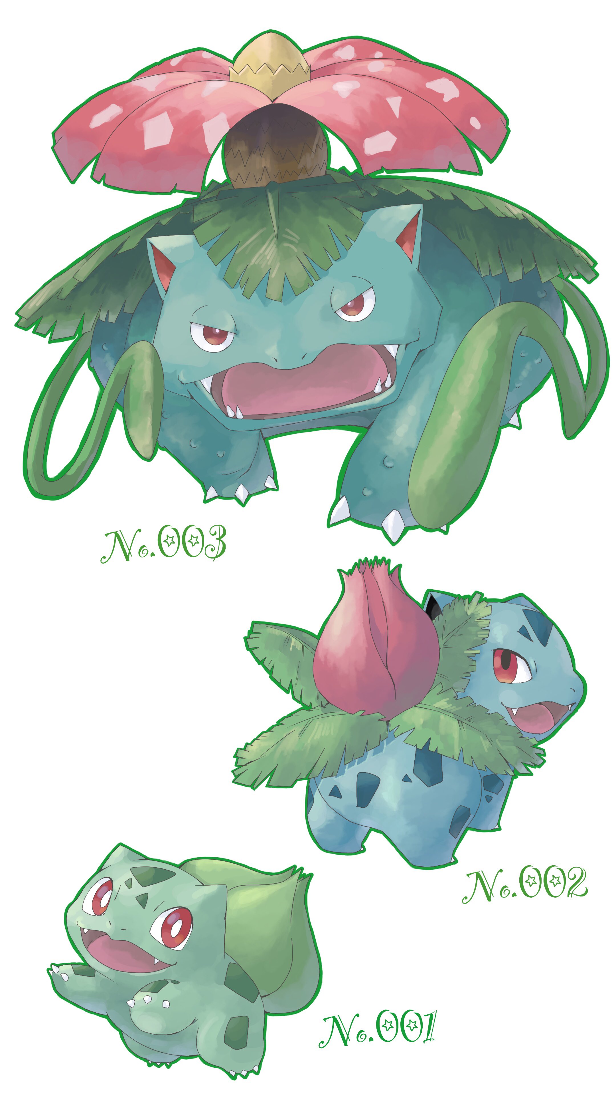 げそ １週１絵 フシギダネ フシギソウ フシギバナ ポケモンイラスト T Co Enj5mh2xgn Twitter