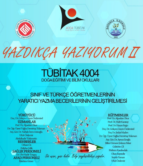 bilimsenligi.com/tubitak-4004-y…
Proje hedef kitlesi, Türkiye’nin çeşitli illerindeki resmi okullarda aktif olarak görev yapan sınıf öğretmenleri ve Türkçe öğretmenleri oluşturmaktadır.

<a href="/yazdikcayzyrm2/">kapalı</a> <a href="/Meltem99137077/">Meltem Karabudak</a> #tübitak4004 #öğretmeneğitimi #sınıföğretmenleri #türkçeöğretmenleri