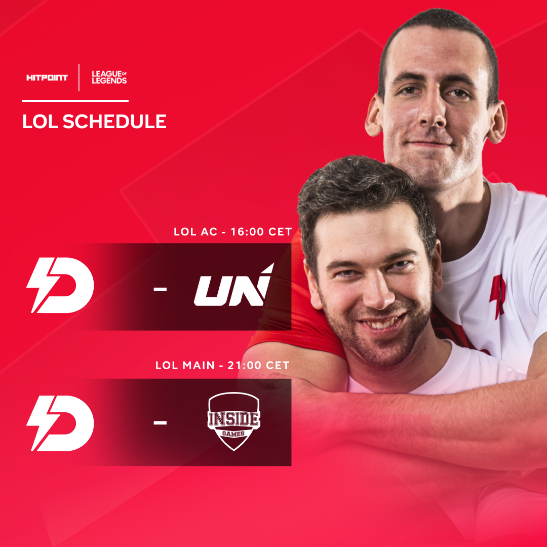 This afternoon is gonna be wild! 🦁 Academy team will start off today by playing againts <a href="/teamuniverse_eu/">Team Universe</a> and Main team will finish it by fighting <a href="/InsideGamesCZ/">Inside Games</a> for the 3rd place in Hitpoint Masters. 😏