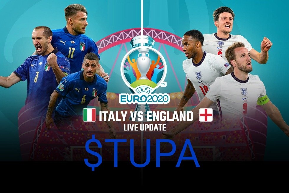 EURO 2020 Final 🏆

🇮🇹 vs  🏴󠁧󠁢󠁥󠁮󠁧󠁿 

Drop your predictions below ⬇️ 

Guess the final score &amp; lucky winners get 1000 TUPAcoins

You win 1000; the friends you tag win 100 each.

To participate:
✅ Reply with final score &amp; Tag 3 friends
✅ Follow 
✅ Retweet

#EURO2020  #EuroFinal #ENG