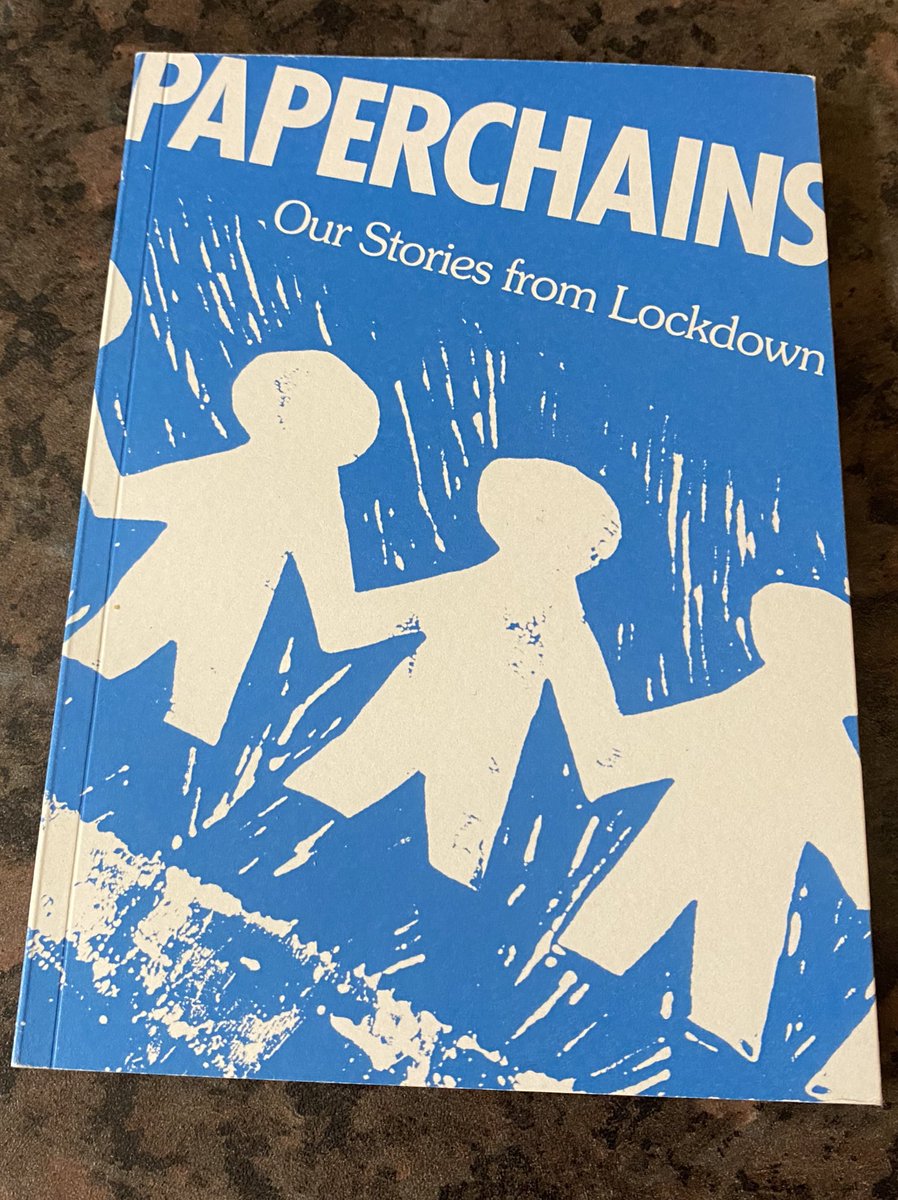 DebsRWalton's tweet photo. I remember where I was sitting and what I was doing when Al @WordsBank explained his inspired idea that became @Paperchains5 … thrilled to have received my order in the post yesterday and to read stories of the pandemic experience of voices so often unheard #thankyou💕 https://t.co/jTmbSkgJnu