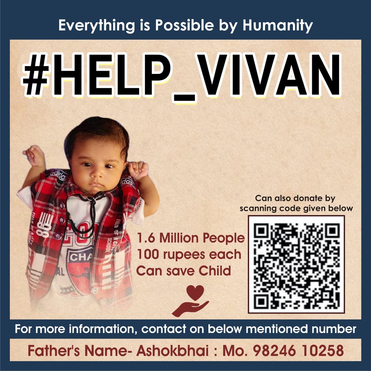 JagdishDaiya16's tweet photo. 16 crore is very huge amount for Vivan's parent and we should extend our help by donating.
#HELP_VIVAN 
@Novartis 
@NovartisFDN 
@NovartisIndia 
@NovartisGH https://t.co/g1GVFXFpha
