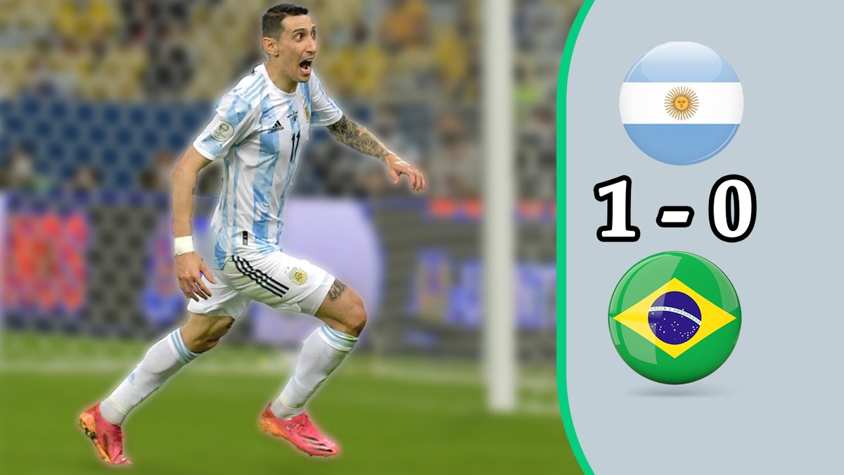 Argentina Vs Brazil #CopaAmerica2021  America Final
#Argentian 1-0 #Brazil 
See the Final Match Goal Angel #DiMaria 
Here: youtu.be/WWrgjfoKhn0

#CopaAmericaFINAL #CopaAmerica #MessiVsNeymar  #Messi #football #SportsDay2021