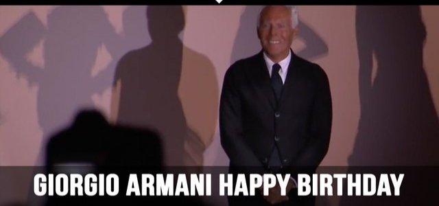 Happy 87th Birthday to Italian Fashion Designer,
Mr Giorgio Armani.       